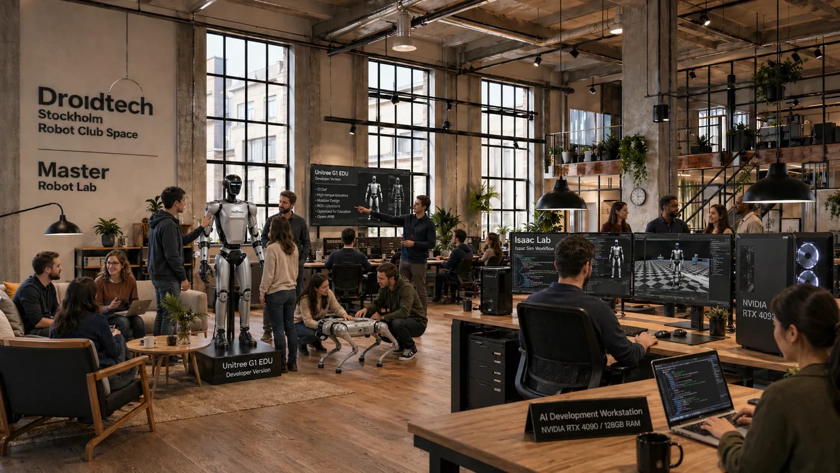 Conference room overlooking the robot floor